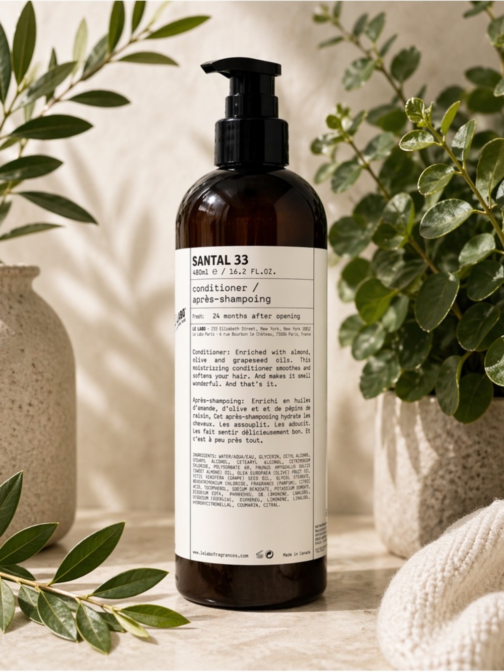 Le Labo Santal 33 Conditioner 16.2oz Large NEW Authentic Luxury Haircare